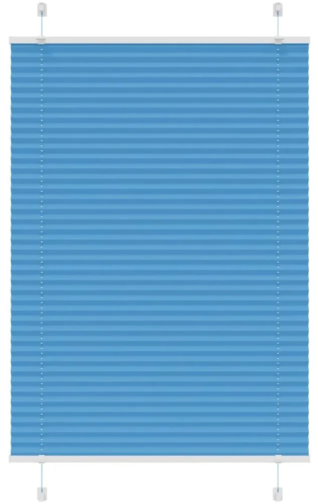 vidaXL Πλισέ περσίδα μπλε 90x150 cm Πλάτος υφάσματος 89,4 cm