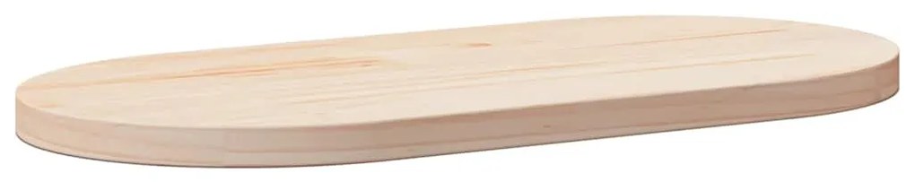 vidaXL Επιφάνεια Τραπεζιού Οβάλ 70x35x2,5 εκ. από Μασίφ Ξύλο Πεύκου