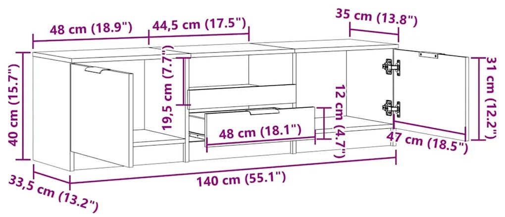 ΈΠΙΠΛΟ ΤΗΛΕΟΡΑΣΗΣ ΠΑΛΙΟ ΞΥΛΟ 140X35X40 ΕΚ. ΕΠΕΞΕΡΓΑΣΜΕΝΟ ΞΥΛΟ 856850