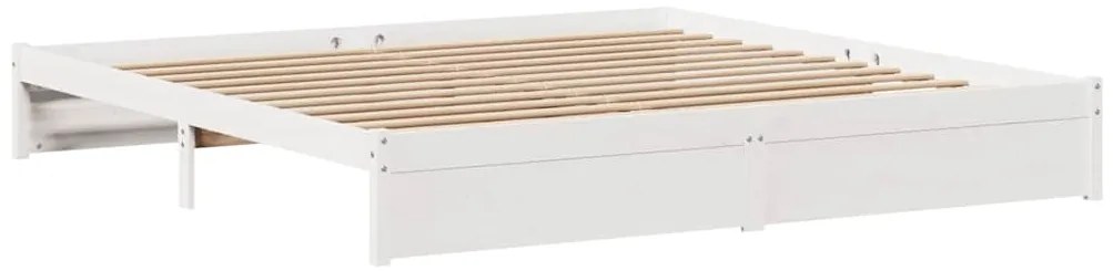 vidaXL Σκελετός Κρεβ. Χωρίς Στρώμα Λευκό 180x200 εκ Μασίφ Πεύκο