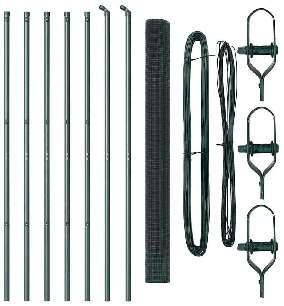 vidaXL Στύλος Περιφράξεων Πράσινο 10 x 1,5 μ (12 x 12 mm πλέγμα)