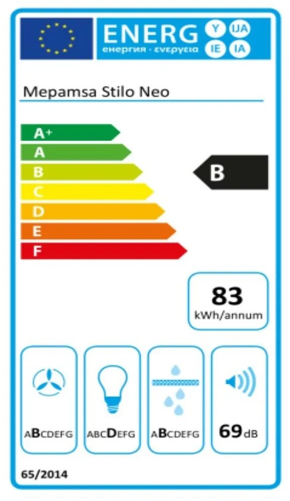 Συμβατικός Απορροφητήρας Mepamsa Stilo Neo 90 cm 700 m³/h 53 dB B Χάλυβας