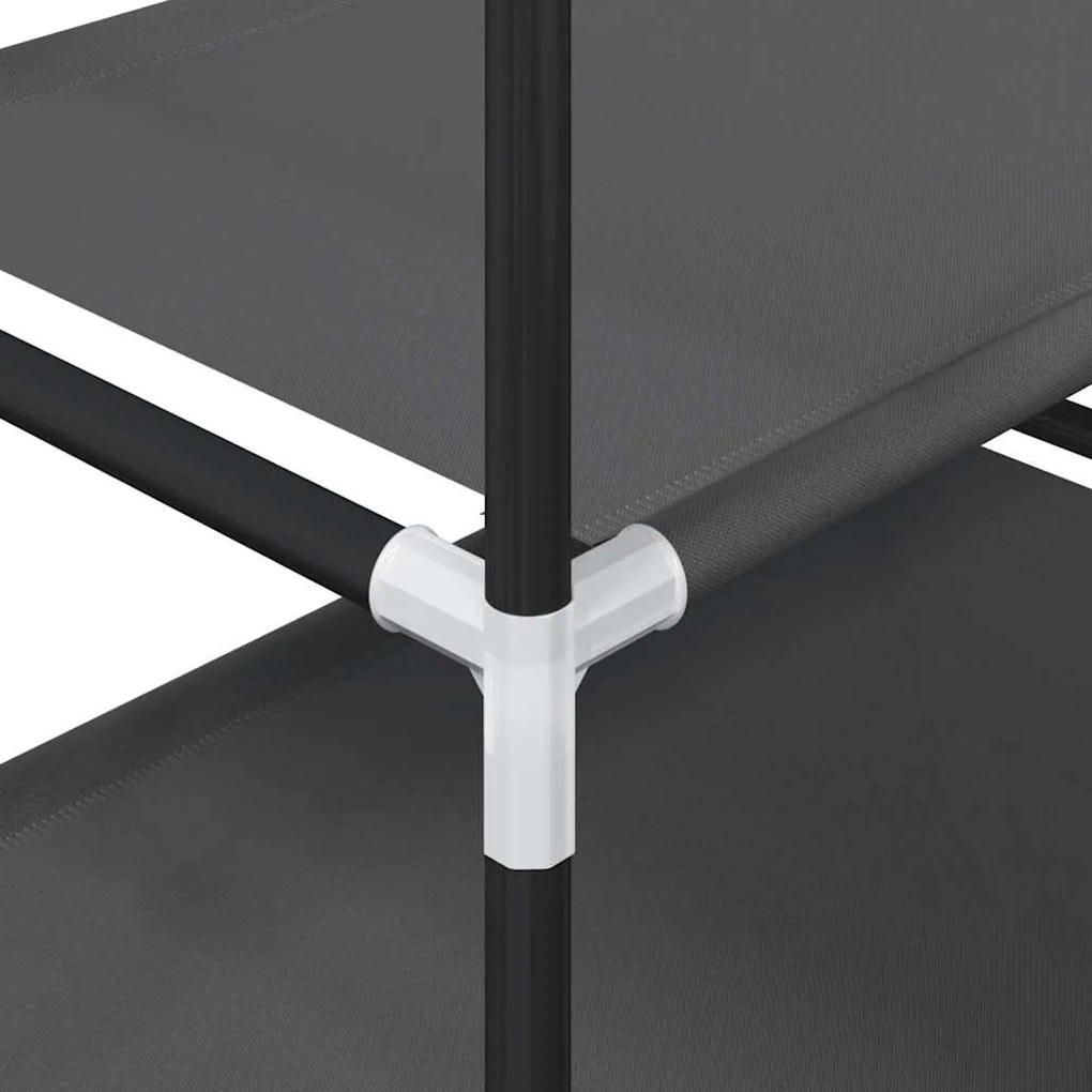 Ράφι παπουτσιών 5 επιπέδων μαύρο 44x28x94 cm μη υφασμένο ύφασμα - Μαύρο