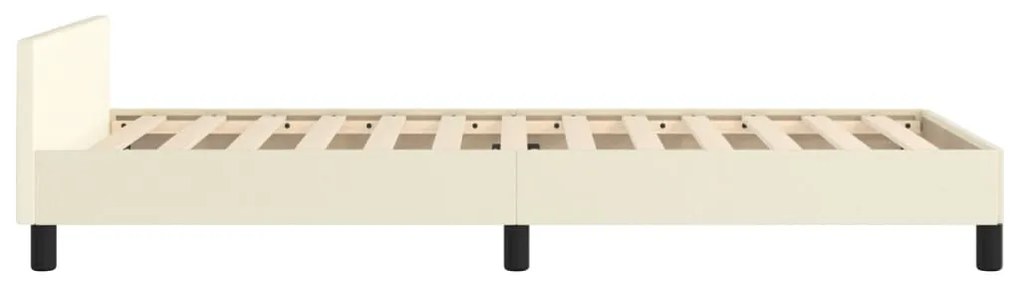 vidaXL Πλαίσιο Κρεβατιού με Κεφαλάρι Κρεμ 80x200 εκ. Συνθετικό Δέρμα