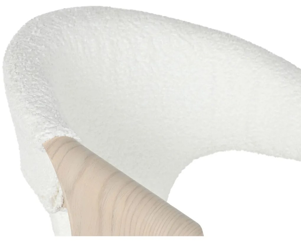 Καρέκλα Τραπεζαρίας Home ESPRIT Λευκό πολυεστέρας Ξύλο 55,5 x 67,5 x 80,5 cm