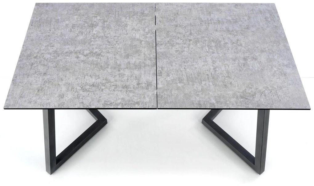 TIZIANO extension table, color: top - light grey / dark grey, legs - dark grey DIOMMI V-CH-TIZIANO-ST