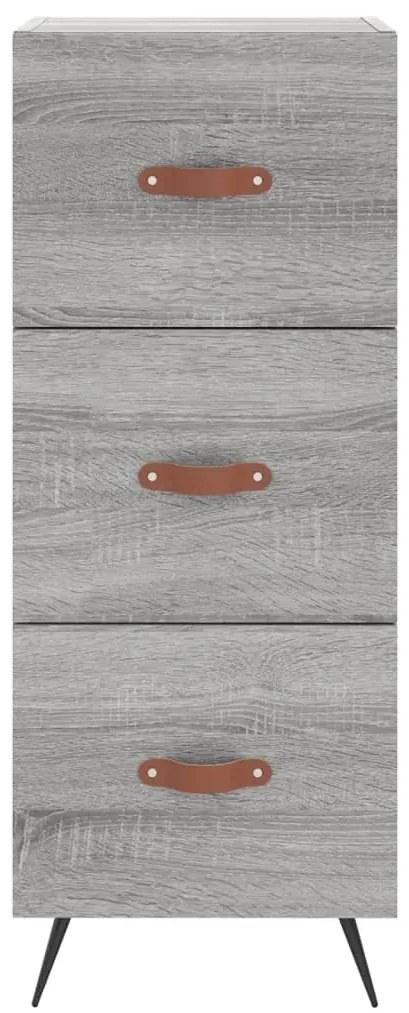 vidaXL Μπουφές Sonoma Γκρι 34,5 x 34 x 180 εκ. από Επεξεργασμένο Ξύλο