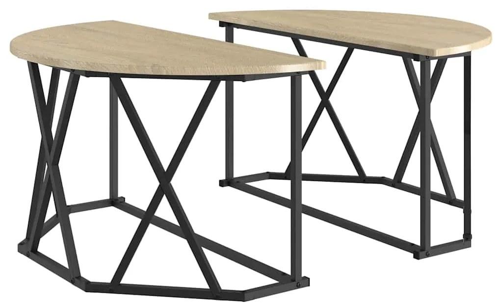vidaXL Τραπεζάκι σαλονιού Sonoma Δρυς 80 x 80 x 42 cm