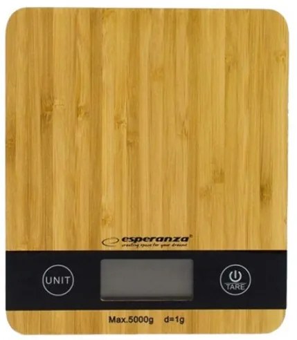 Ψηφιακή Ζυγαριά Κουζίνας Φυσικό Μπαμπού 5kgr Bamboo ESPEKS005 Esperanza ESPEKS005