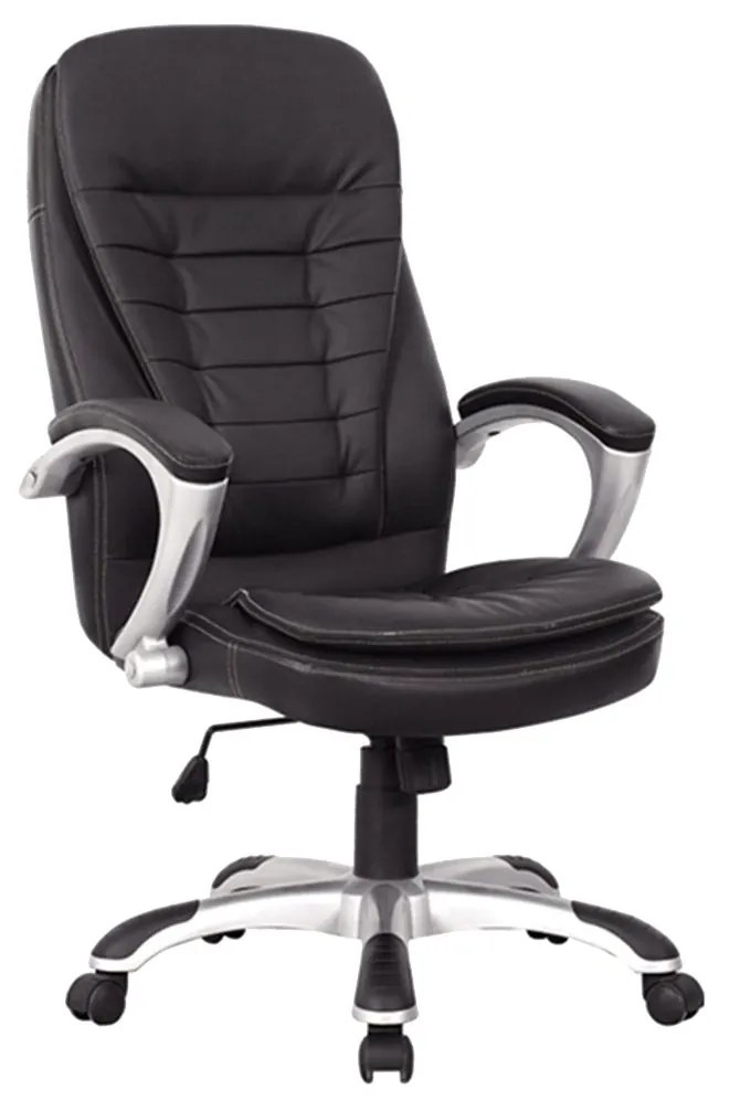 Καρέκλα Γραφείου EYPYΔIKH Μαύρο PU 62x60x108-116cm - 14240003 - 14240003