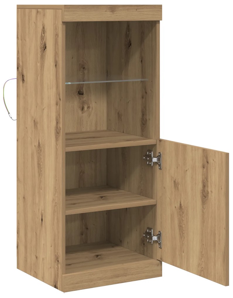 vidaXL Μπουφέ με LED Φώτα στην απόχρωση Artisan Oak 41x37x100 cm