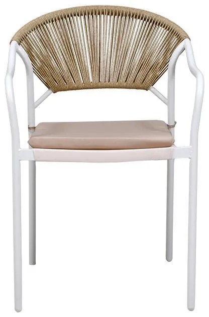 Καρέκλα FL2100 Fylliana Μεταλλική Λευκή 55x61x85 εκ. 55x61x85 εκ.