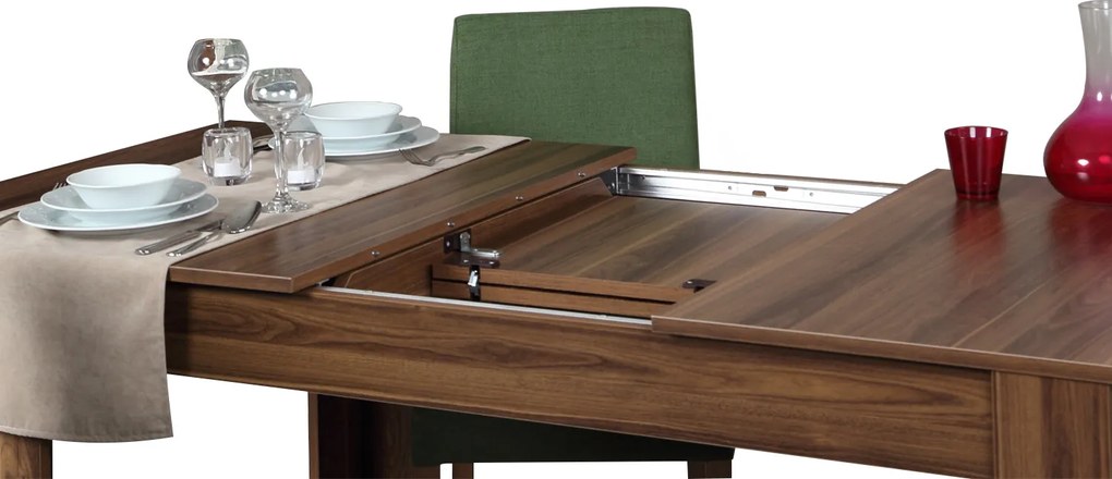 Extendable Dining Table Bois - Walnut Walnut