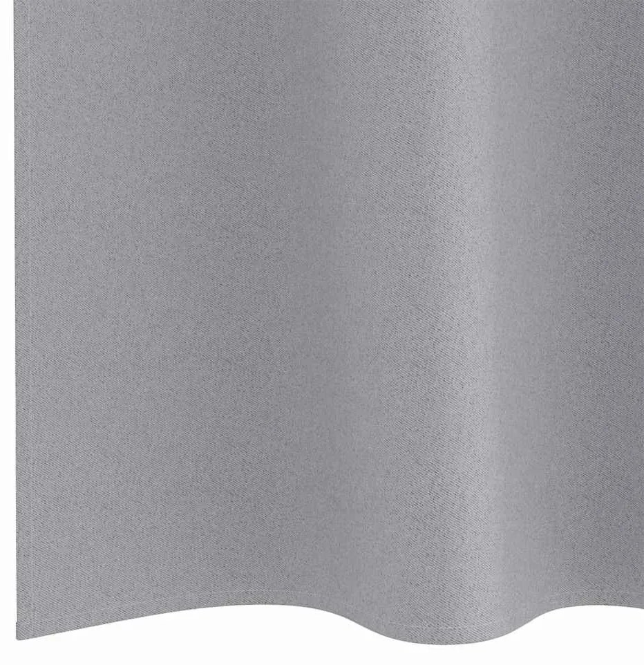 vidaXL Κουρτίνες 2 pcs Ανοιχτό γκρι 245x140εκ. Πολυεστέρας