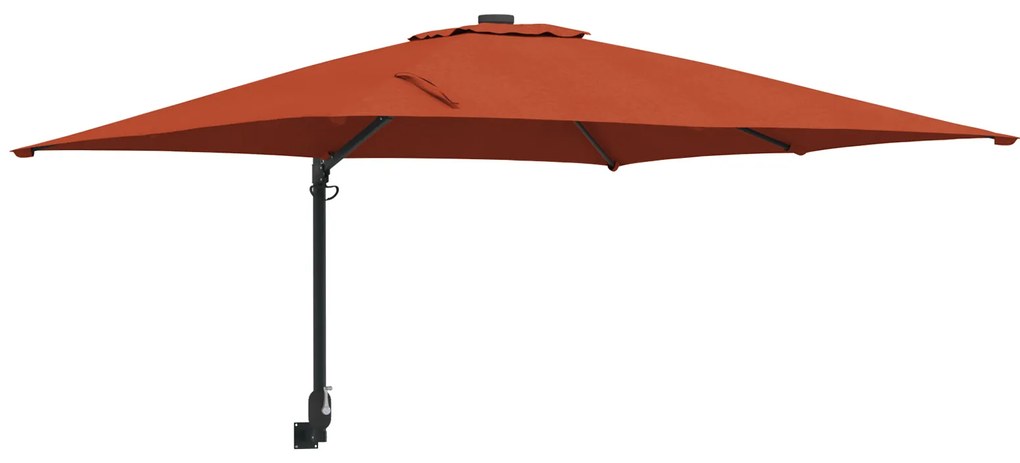 vidaXL Ομπρέλα Κήπου Τοίχου Terracotta 247 cm