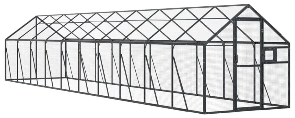 vidaXL Κλουβί Ανθρακί 1,79 x 4 x 1,85 μ. από Αλουμίνιο