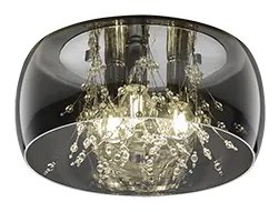 Μοντέρνα Γυάλινη Πλαφονιέρα Οροφής 34xH17cm 3xE14 Trio Lighting Crystel 616700306