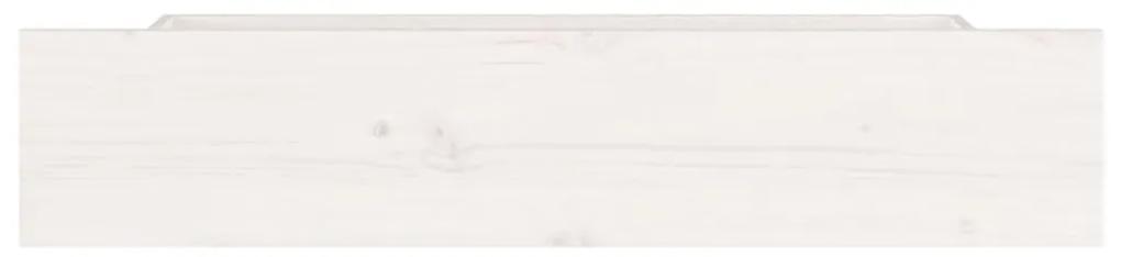 vidaXL Συρτάρια Κρεβατιού 4 τεμ. Λευκά από Μασίφ Ξύλο Πεύκου