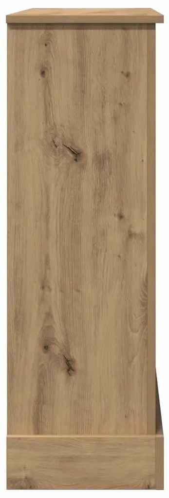 vidaXL Πλαίσιο Τζακιού Αρτισιανή Δρυς 90x30x90 εκ. από Επεξ. Ξύλο