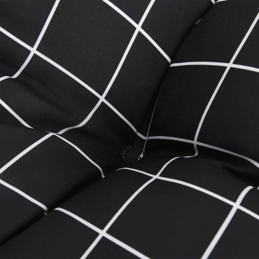 Μαξιλάρι Παλέτας Μαύρο Καρό 60 x 60 x 12 εκ. Υφασμάτινο - Πολύχρωμο