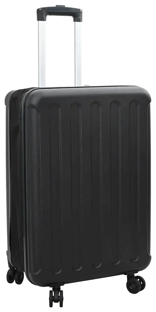 vidaXL Βαλίτσα με κλειδαριά Μαύρο 34 x 23 x 55.5 εκ. ΑΒΣ Πλαστικό