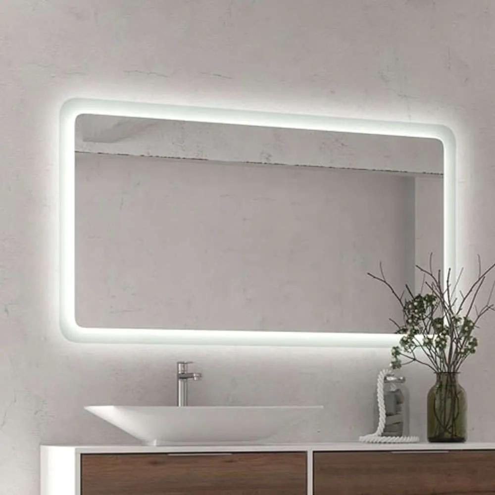 Καθρέπτης Μπάνιου Με Φωτισμό Led Adel 120x80cm Clear Karag Γυαλί