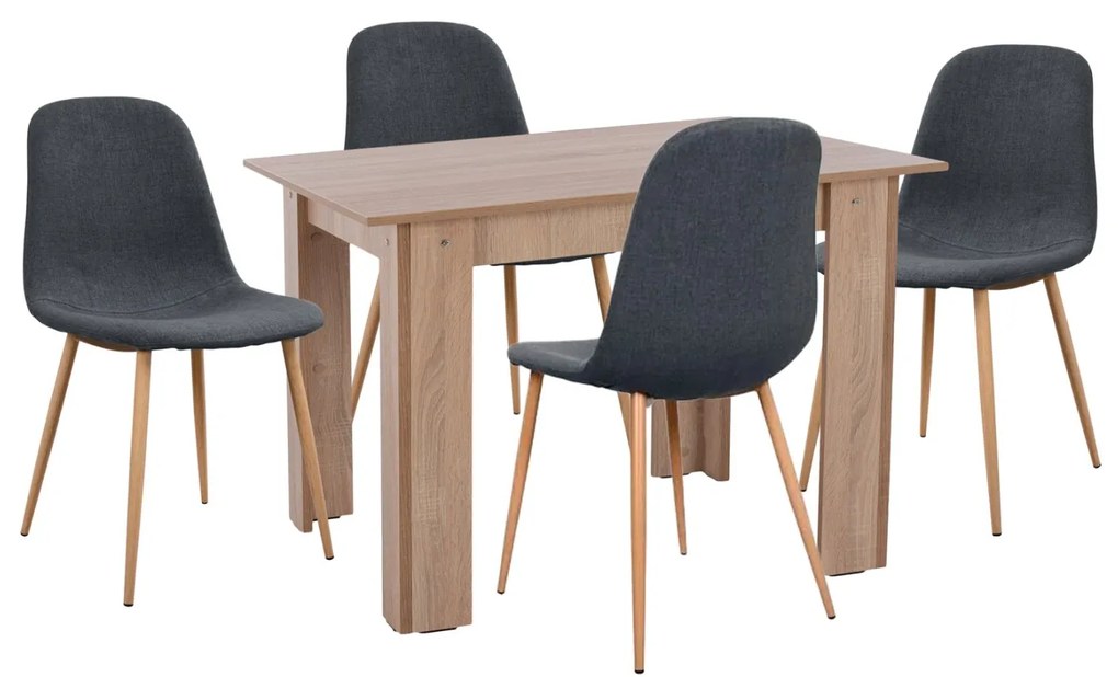 ΣΕΤ ΤΡΑΠΕΖΑΡΙΑΣ 5ΤΜΧ KELVIN HM21116 ΤΡΑΠΕΖΙ ΜΕ ΚΑΡΕΚΛΕΣ ΜΕΤΑΛΛΙΚΕΣ ΜΕ ΥΦΑΣΜΑ