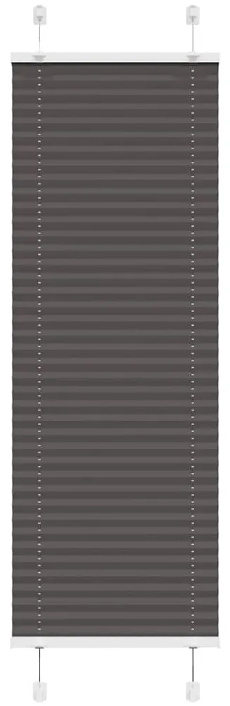 vidaXL Πλισέ περσίδα Μαύρο 40x100 cm Πλάτος υφάσματος 39,4 cm