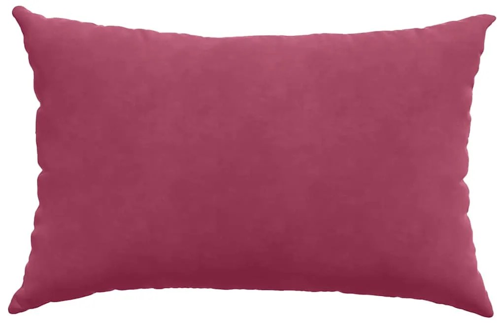 vidaXL Μαξιλάρι Καναπέ 2 pcs Κόκκινο 60 x 40 cm Υφασμάτινο Κορντουρά