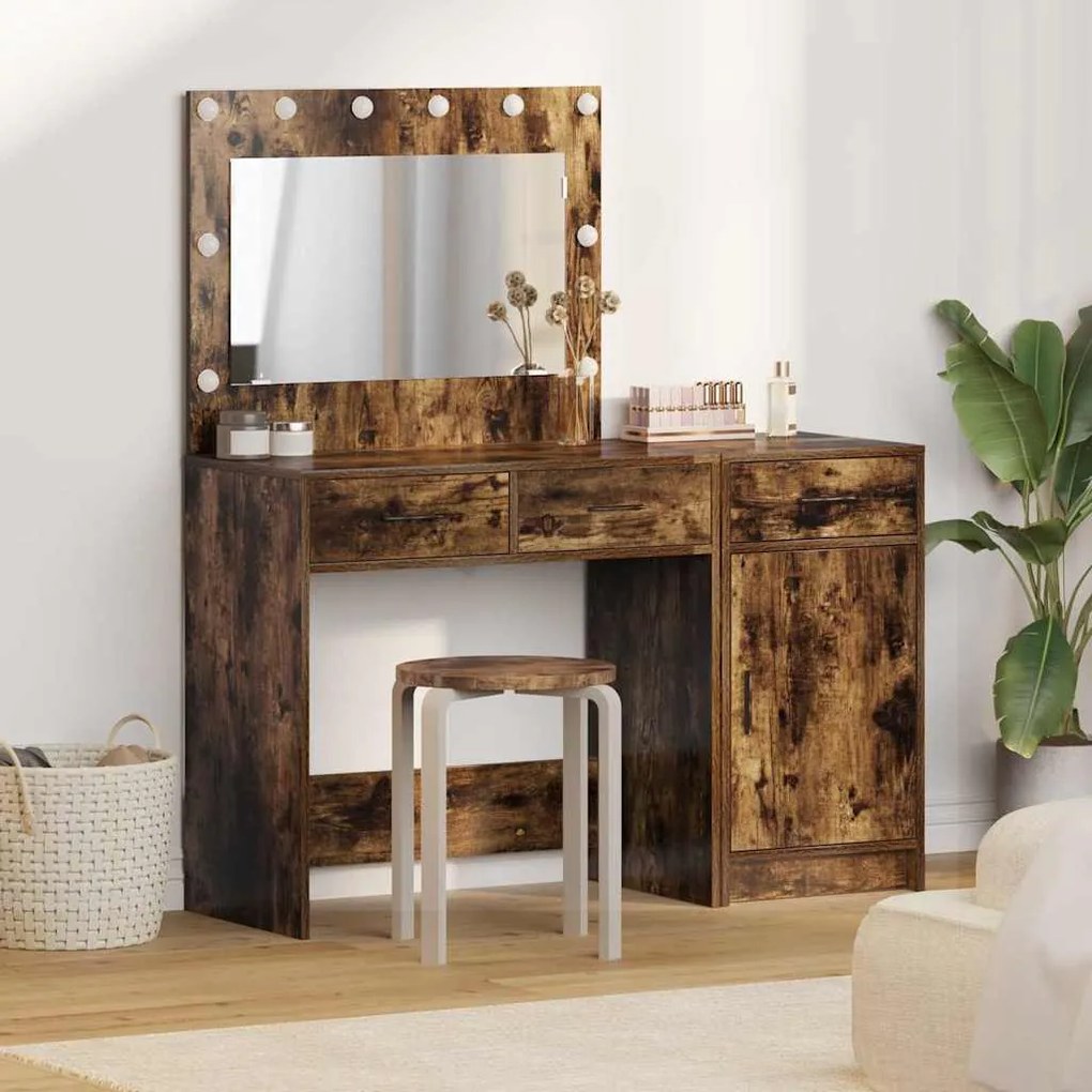 vidaXL Τραπέζι περιποίησης με συρτάρι 2 pcs Καφέ 40 x 41 x 75 εκ