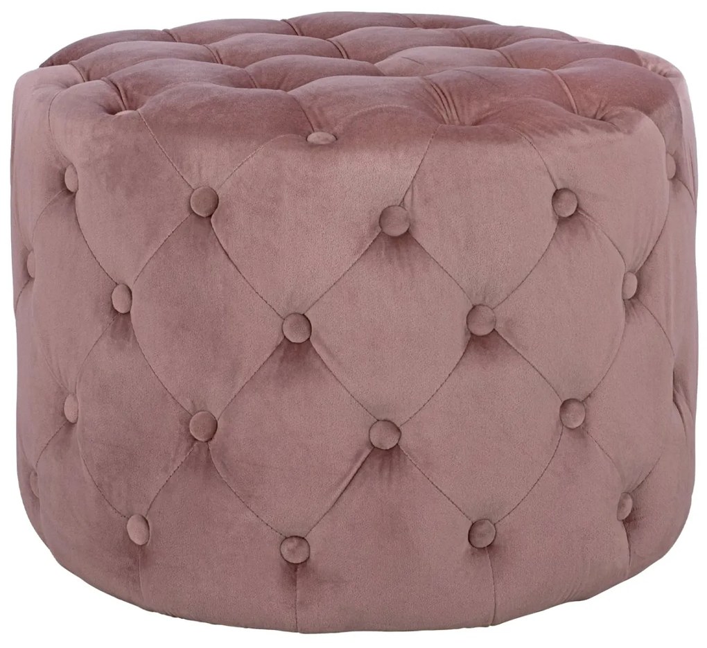 ΣΚΑΜΠΟ KASSIE  ΣΑΠΙΟ ΜΗΛΟ ΒΕΛΟΥΔΟ ΤΥΠΟΥ CHESTERFIELD HM8406.02 Φ60x43Υ εκ.