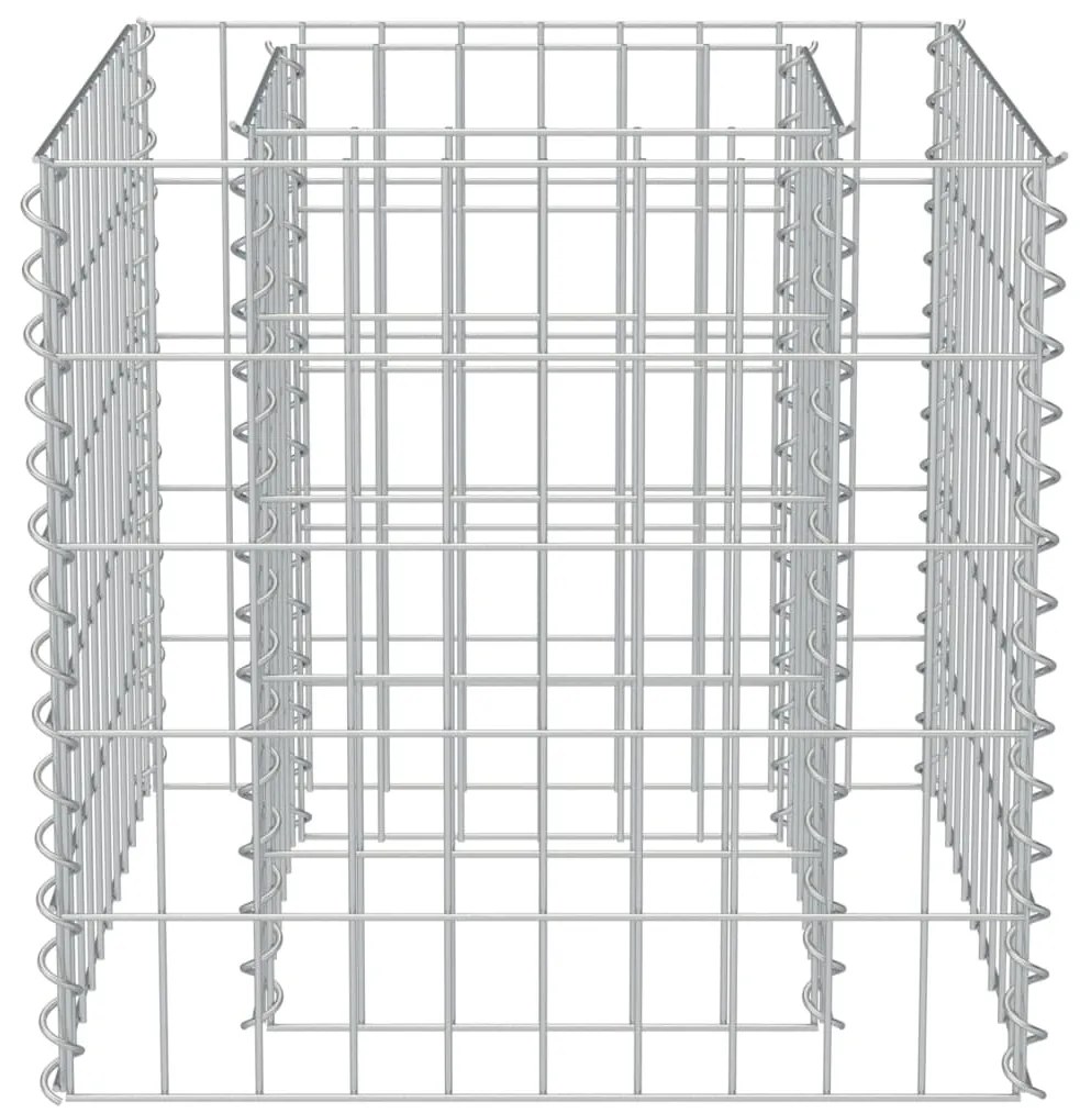 vidaXL Συρματοκιβώτιο-Γλάστρα Υπερυψωμένη 50x50x50 εκ. Γαλβ. Χάλυβας