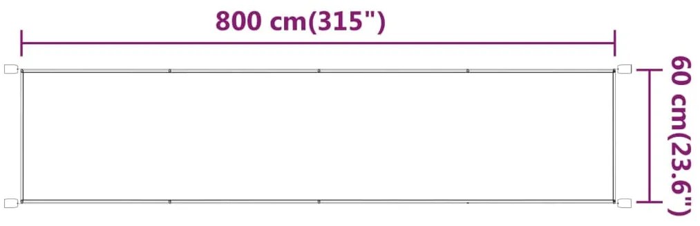 Τέντα Κάθετη Ανθρακί 60 x 800 εκ. από Ύφασμα Oxford - Ανθρακί