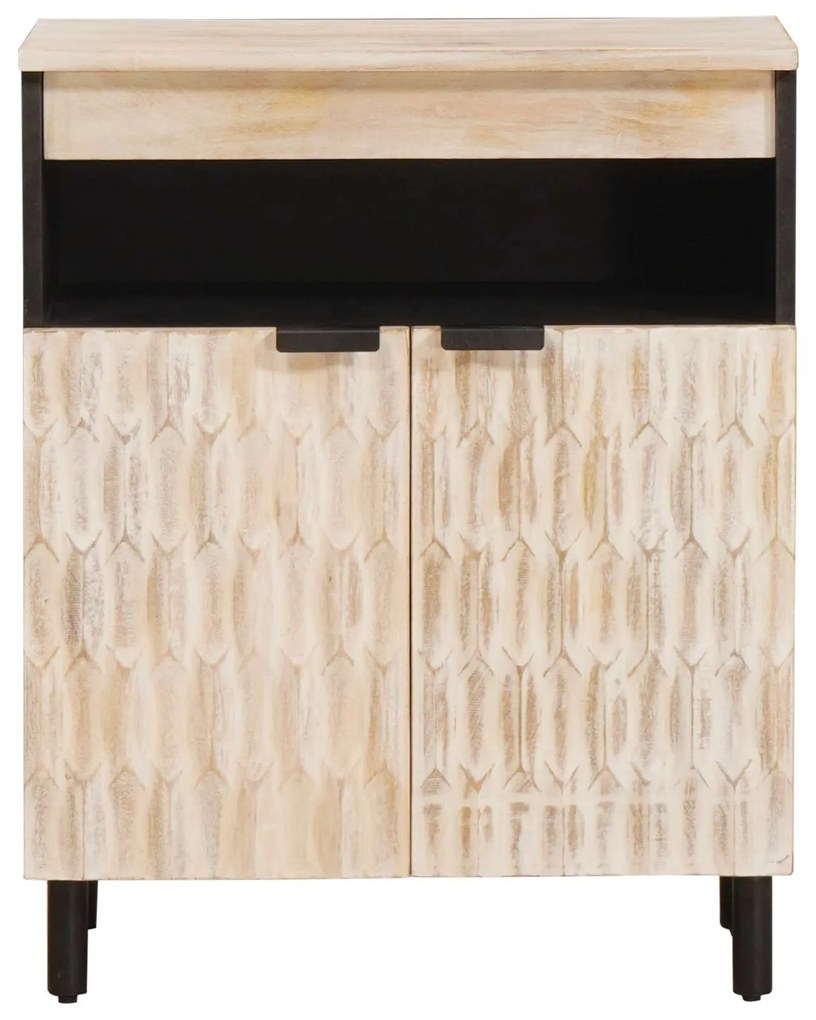 vidaXL Πλαϊνό γραφείο Λευκό Φινίρισμα Καθαρισμού 60 x 33 x 75 cm