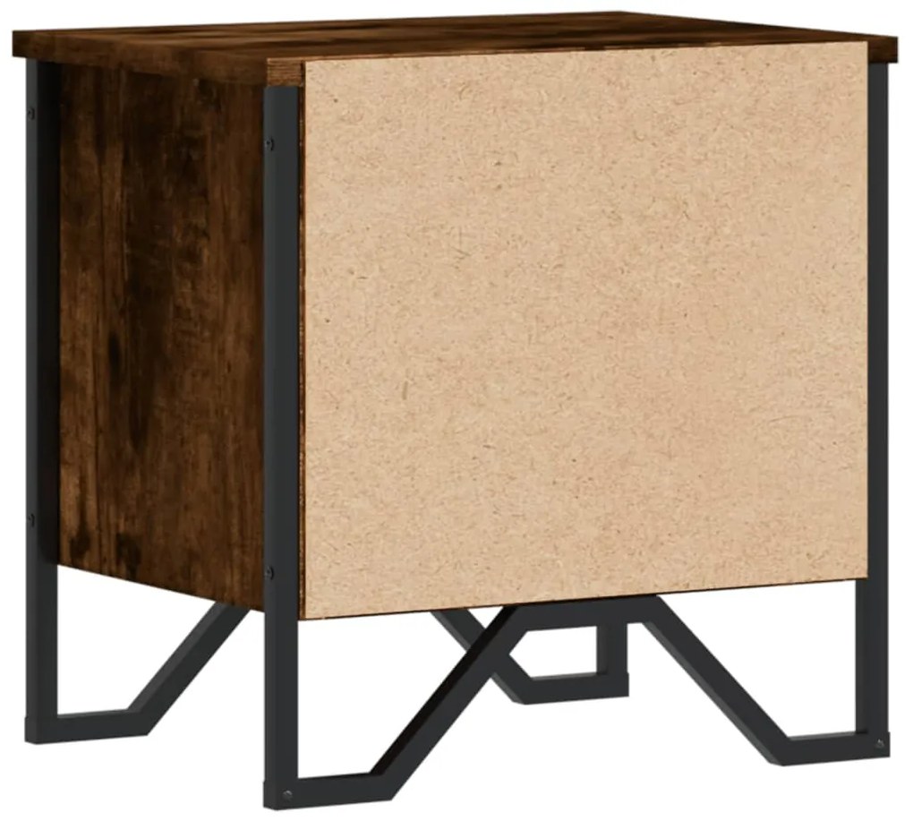 vidaXL Κομοδίνο Καπνιστή Δρυς 2 τεμ. 40x30x40 εκ. Επεξεργασμένο Ξύλο