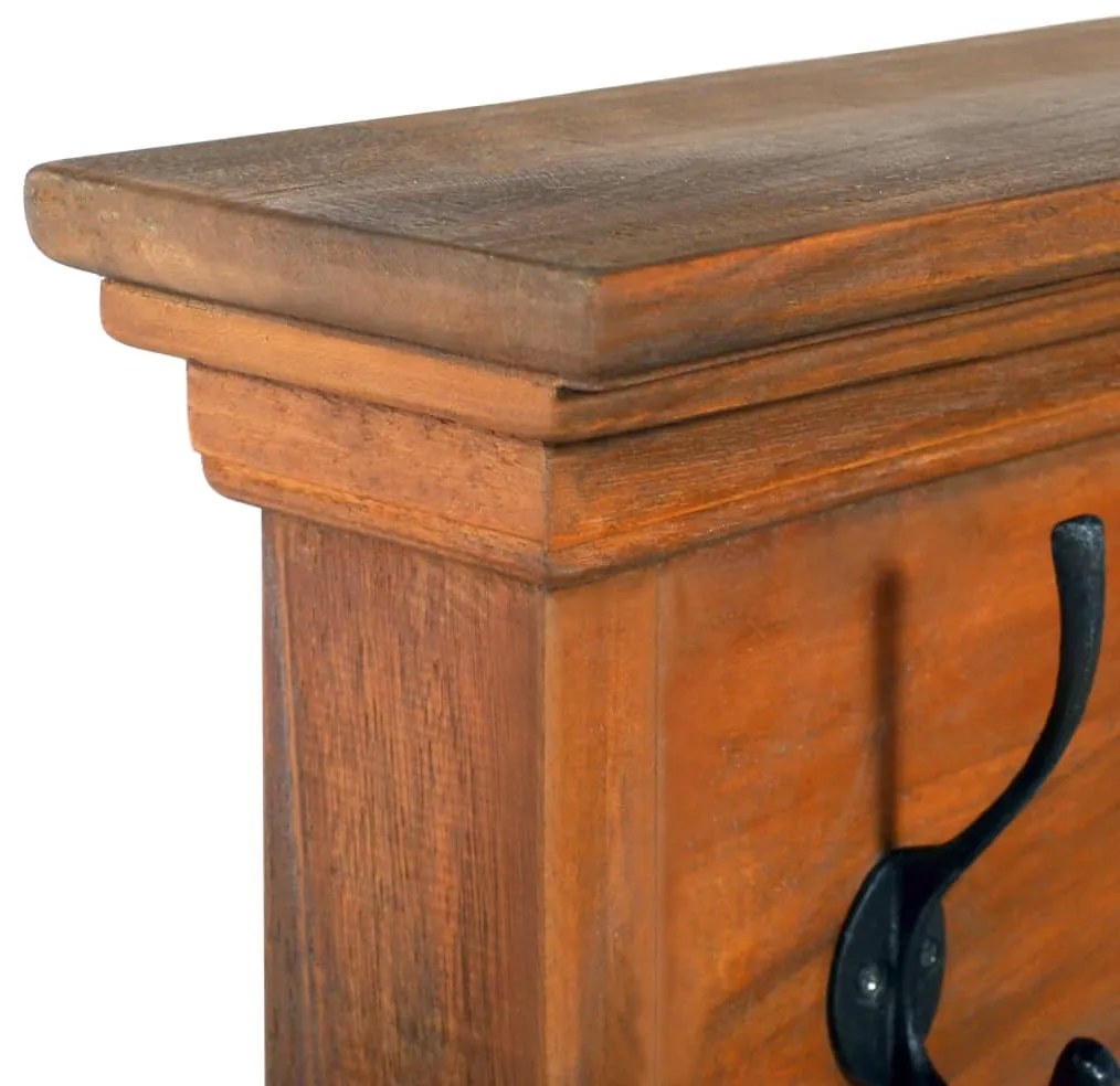 vidaXL Κρεμάστρα Τοίχου 100 x 10 x 20 εκ. από Μασίφ Ξύλο Teak