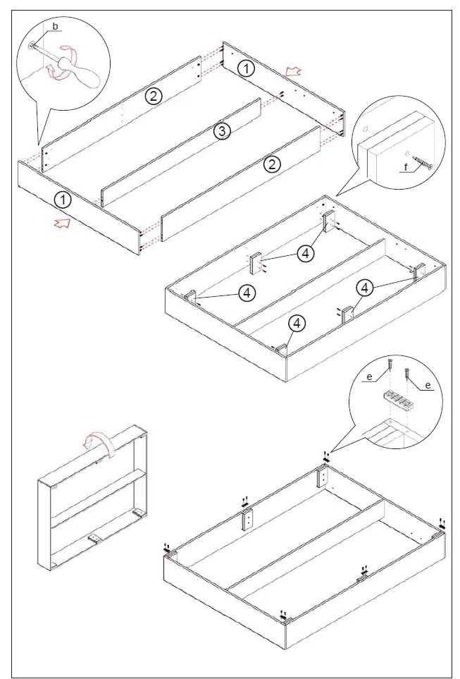 Κρεβάτι ξύλινο High, Βέγγε, 90/200, Genomax