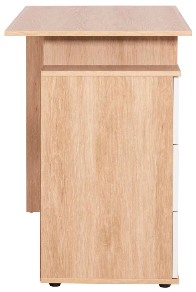 Γραφείο με Συρτάρια COLT Μελαμίνη Sonama - Λευκό 120x53x75Υ εκ. 120x53x75 εκ.