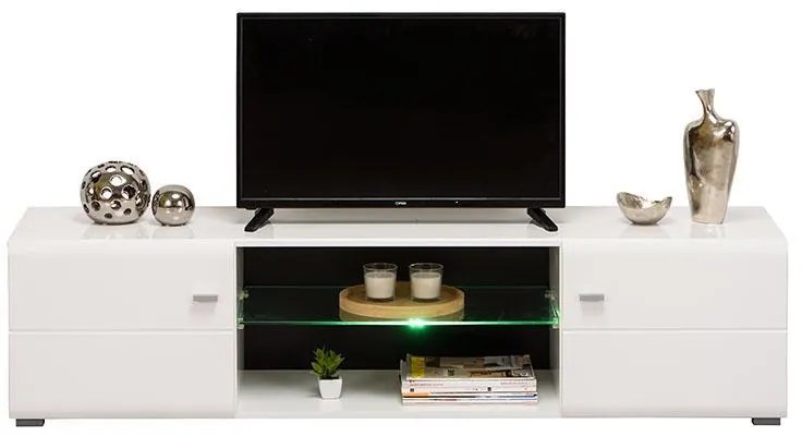 Έπιπλο Τηλεόρασης Rex Λευκό - Λευκή Λάκα 170x41x41 εκ. 170x41x41 εκ.