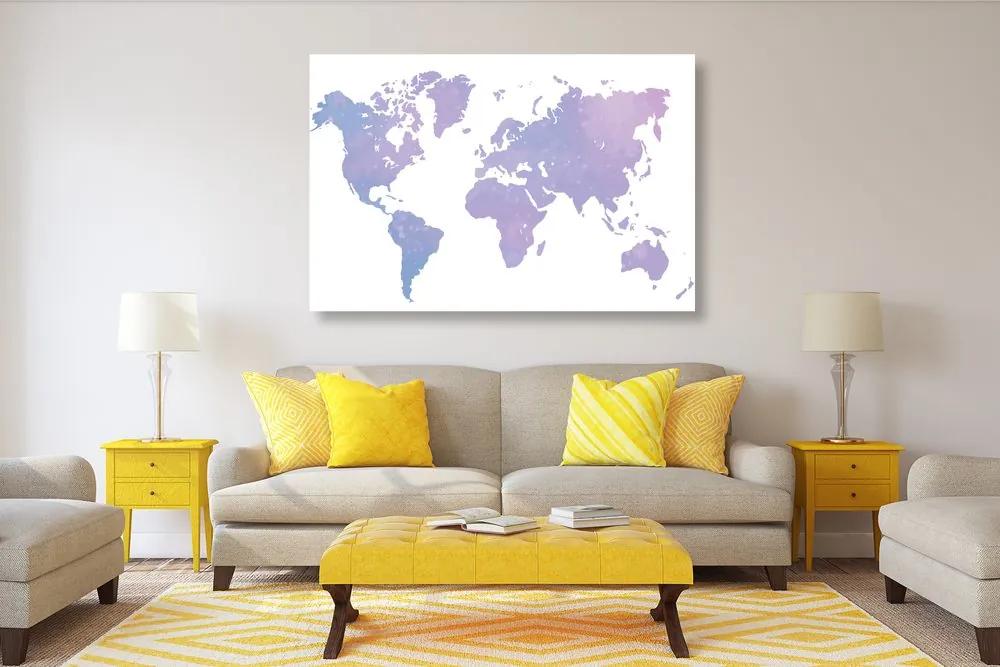 Εικόνα στο φελλό ενός όμορφου παγκόσμιου χάρτη - 120x80  peg