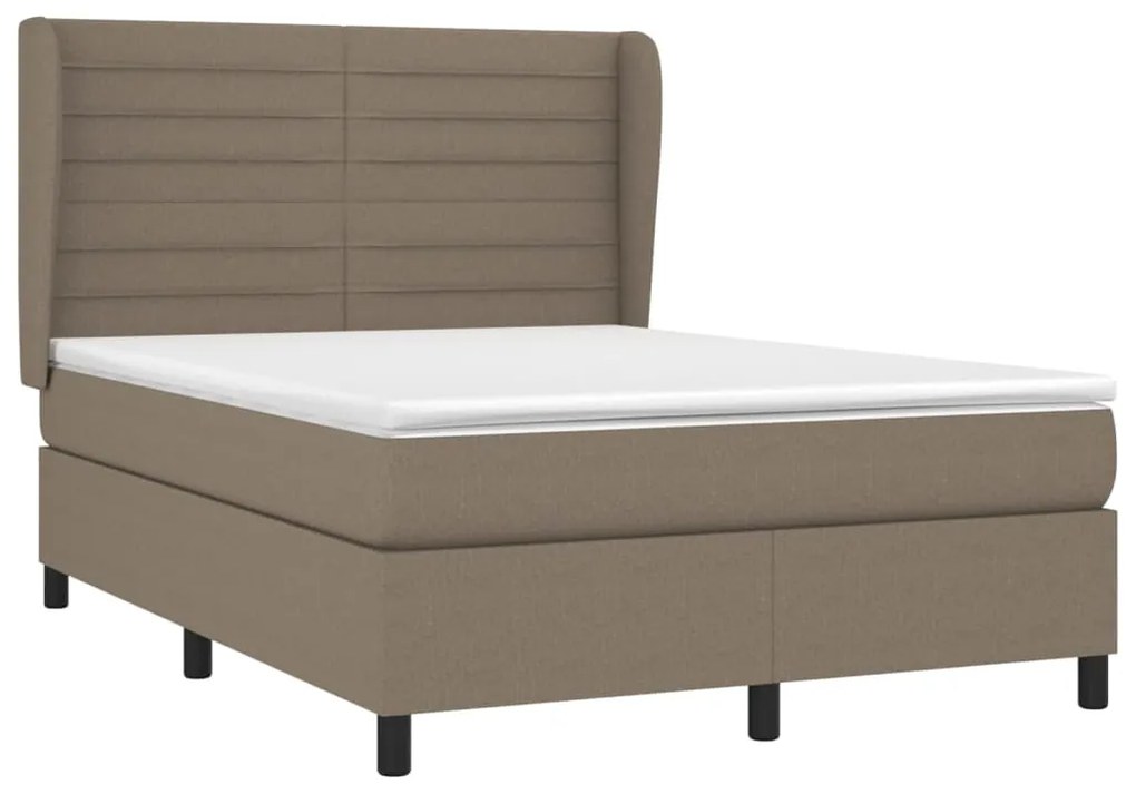 ΚΡΕΒΑΤΙ BOXSPRING ΜΕ ΣΤΡΩΜΑ TAUPE 140X190 ΕΚ. ΥΦΑΣΜΑΤΙΝΟ 3128041