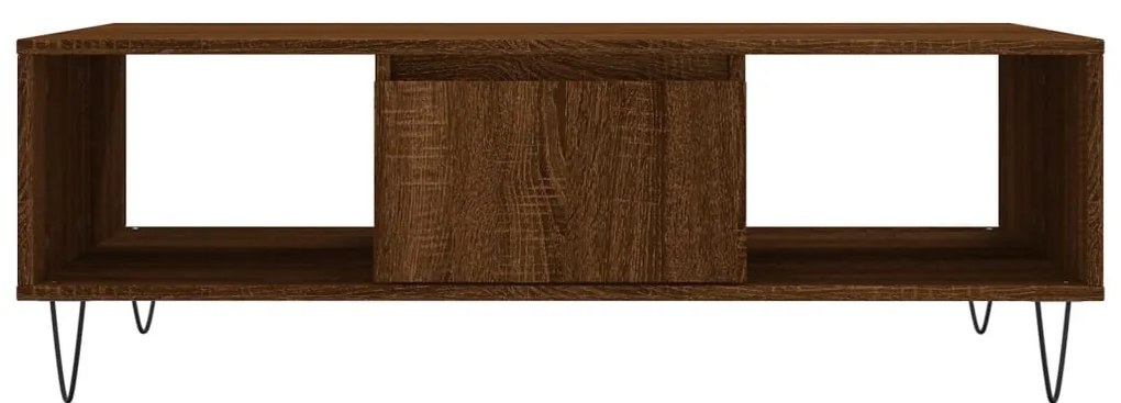 vidaXL Τραπεζάκι Σαλονιού Καφέ Δρυς 104x60x35 εκ. Επεξεργασμένο Ξύλο