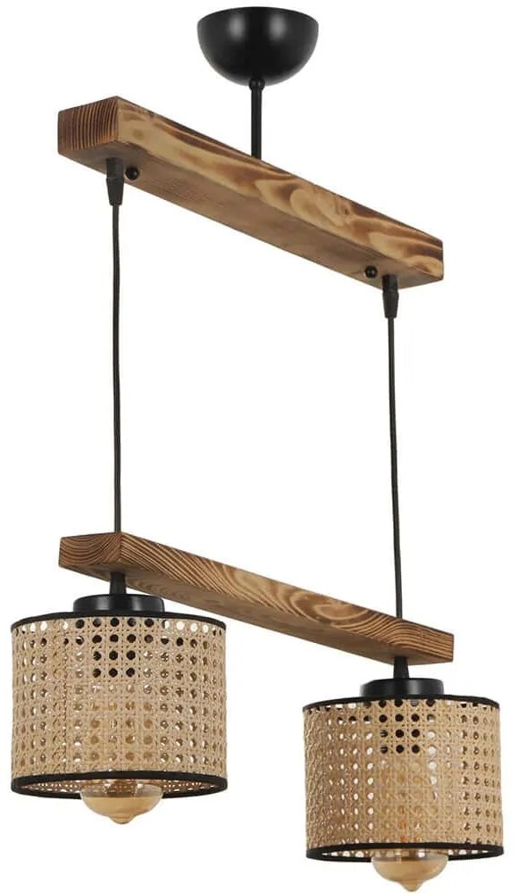 Φωτιστικό Οροφής David 534LUN3386 45x15x80cm 2xE27 40W Natural Opviq