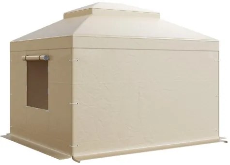 VEVOR Winter Gazebo Cover Fits 3.05 x 3.05 m Hardtop Gazebos, All-Weather Double-Tiered Gazebo Cover with Sidewalls & Windows, High-Density PE Enclosed Storage Shelter Covers, Gazebos not Included