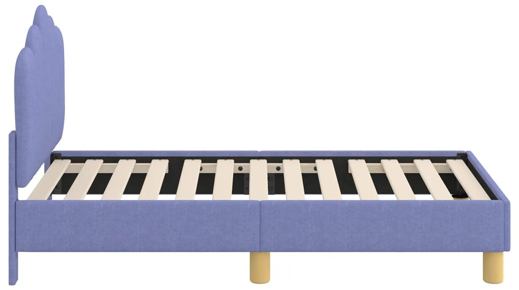 vidaXL Κρεβατική βάση για παιδιά με προσκέφαλο Μπλε τζην 70 x 140 cm