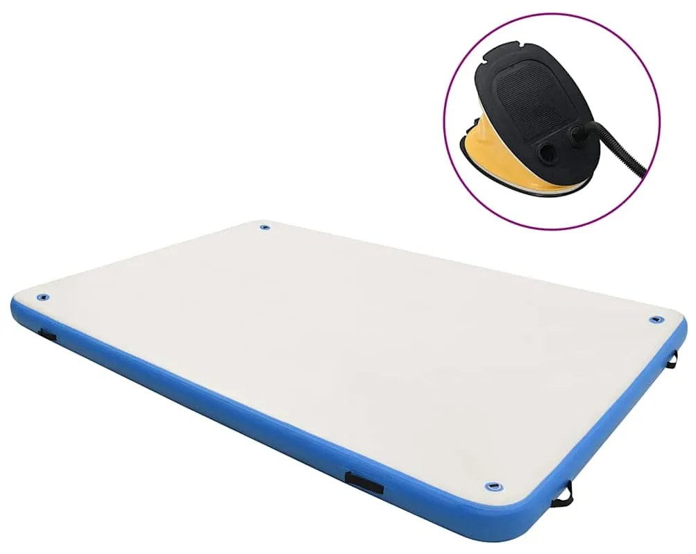 vidaXL Πλατφόρμα Φουσκωτή Πλωτή Μπλε / Λευκή 300 x 300 x 15 εκ.