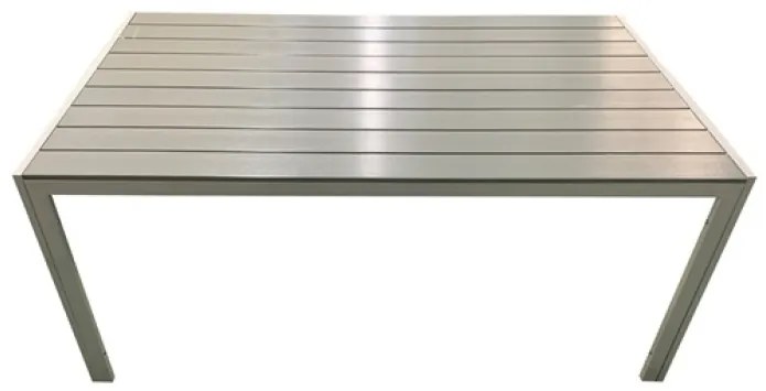 Τραπέζι Κήπου Αλουμινίου Με Συνθετικό Polywood 160x90cm Γκρι 180-4888