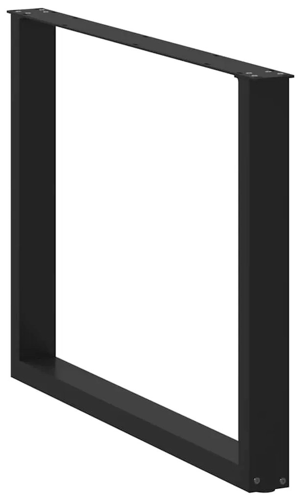 vidaXL Πόδια Τραπεζαρίας σε Σχήμα U 3 τεμ. Μαύρο 100x(72-73) εκ. Ατσάλι
