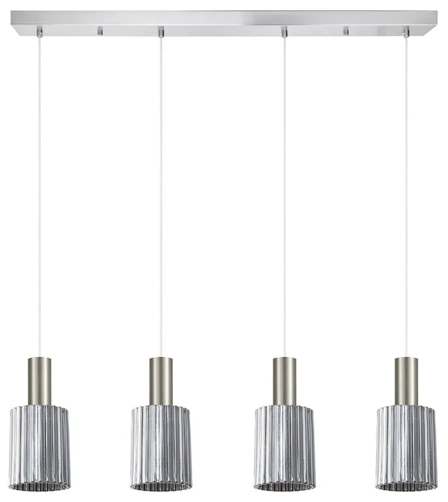 Φωτιστικό Οροφής Πολύφωτο Homelighting 77-8398 Nickel/Smoked