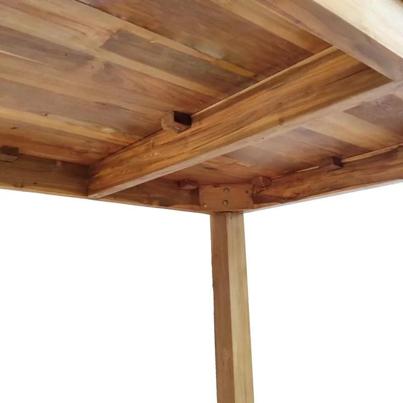 Τραπέζι Wooly teak ξύλο σε φυσική απόχρωση 220x90x75εκ